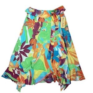 Multiples Brand Vintage Y2K Flowy Pull On Floral Midi Skirt Size Small NWT